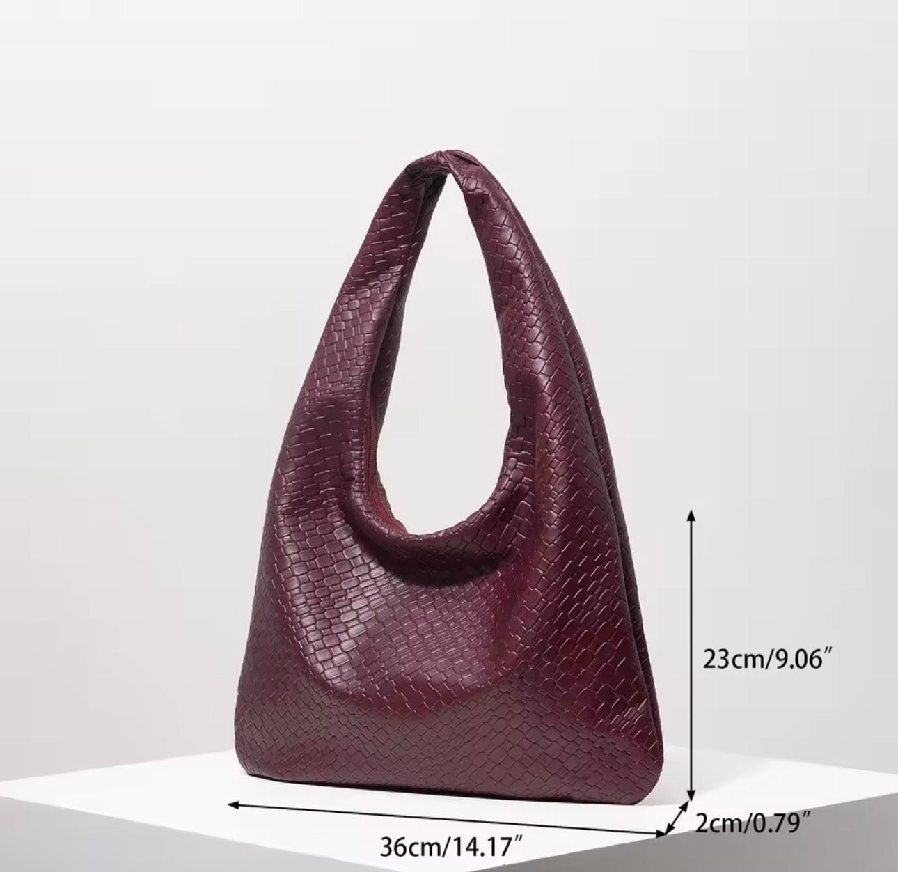 Borsa a tracolla retrò in pelle intrecciata artificiale