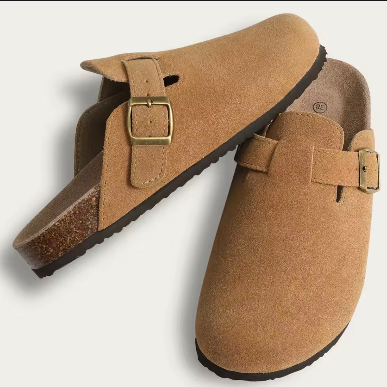 Nuove donne Zoccoli per le donne Moda Ciabatte in pelle scamosciata di sughero