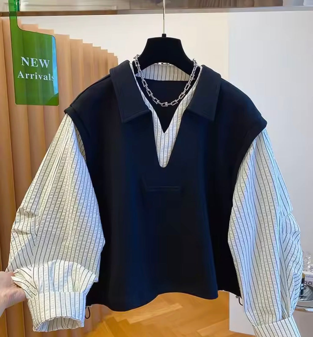 T-shirt finta in due pezzi alla moda