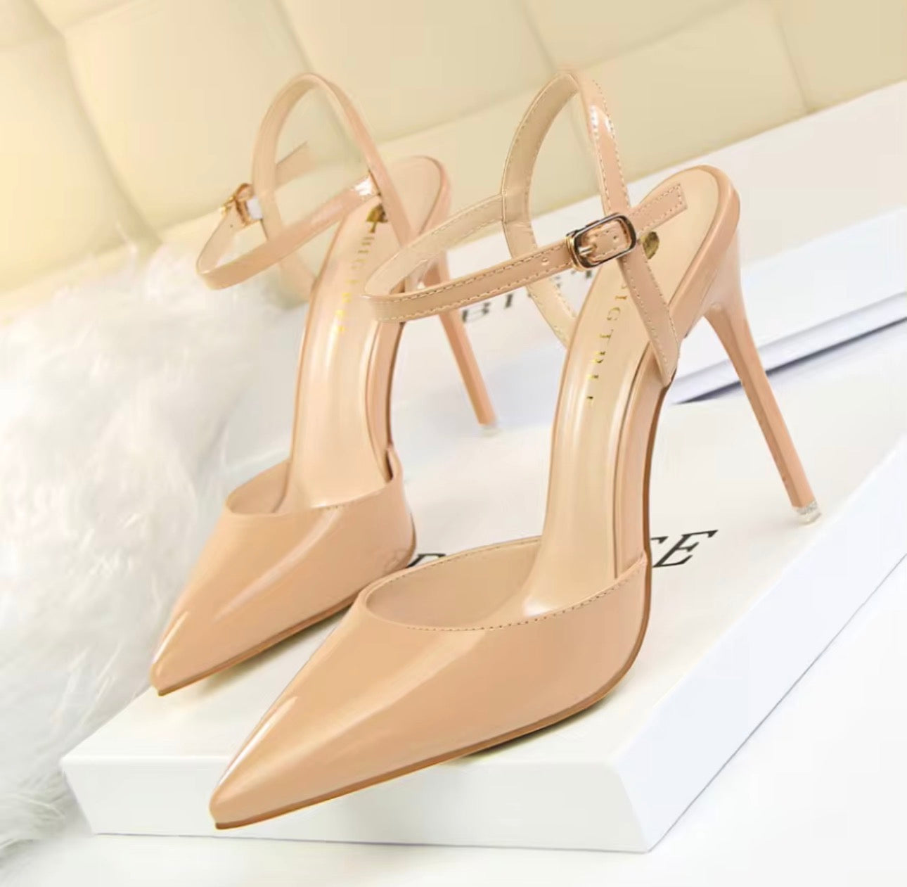 Semplice Sottile Tacco ultra alto Pelle verniciata