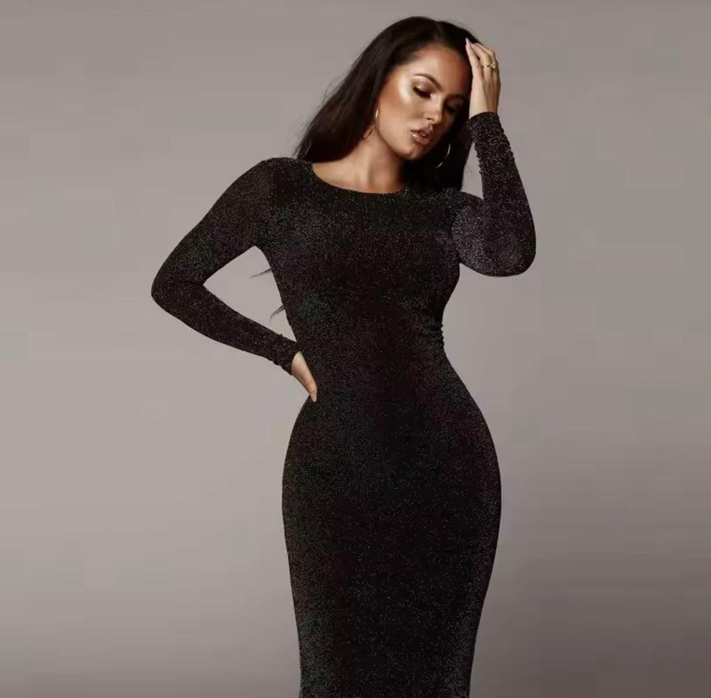 Abito longuette nero