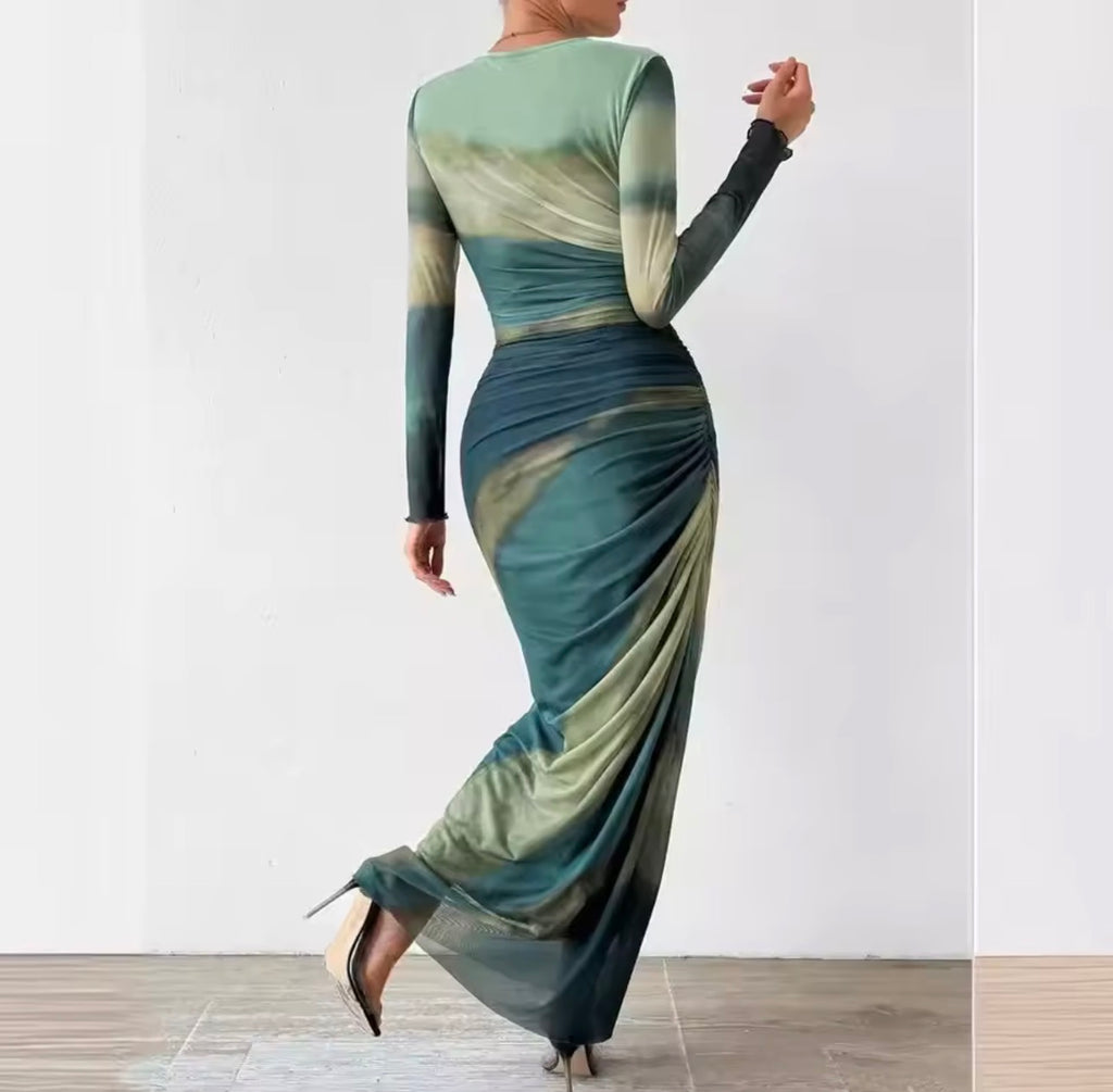 Gonna con stampa sexy Stretta girocollo in garza