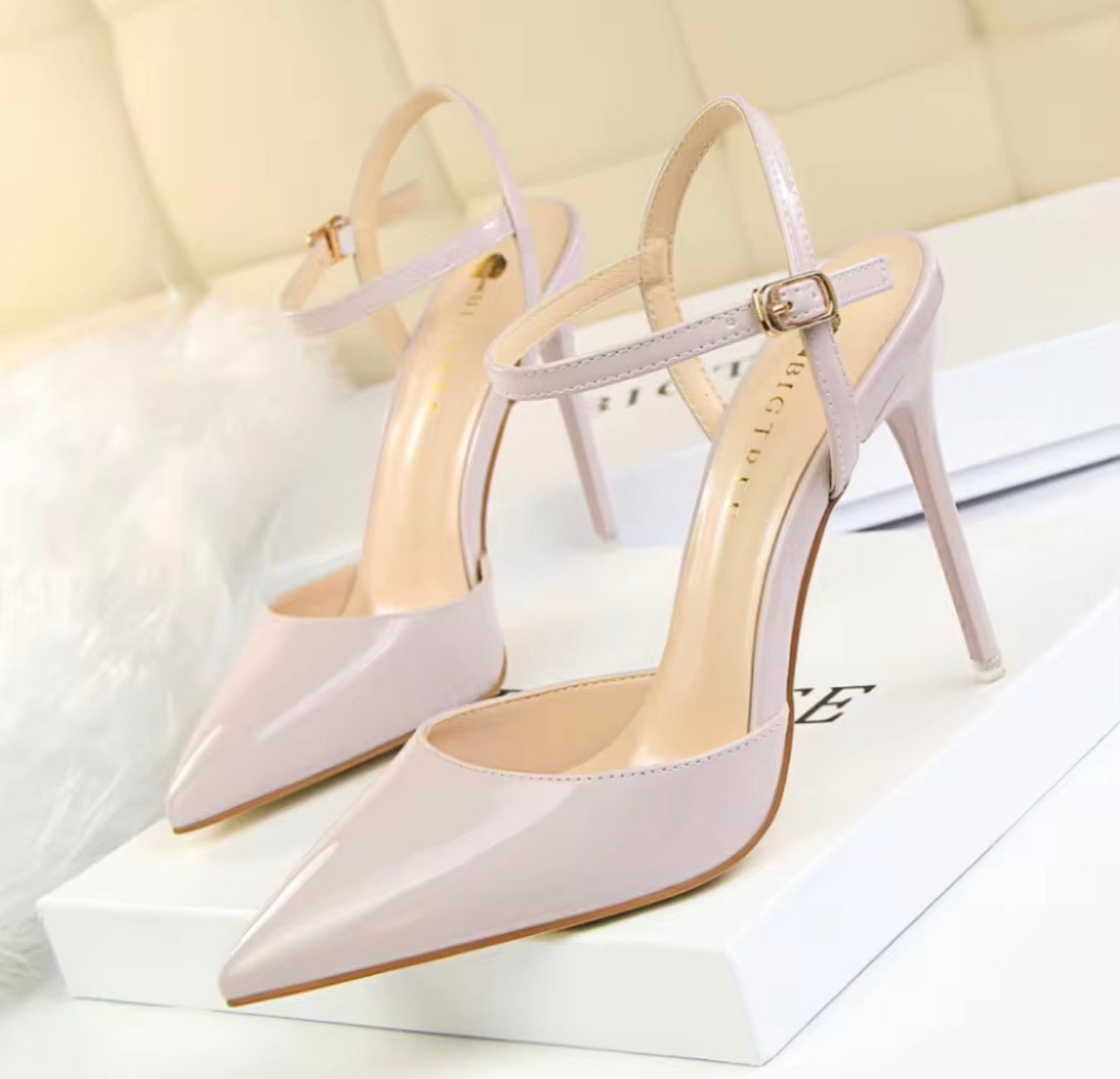 Semplice Sottile Tacco ultra alto Pelle verniciata