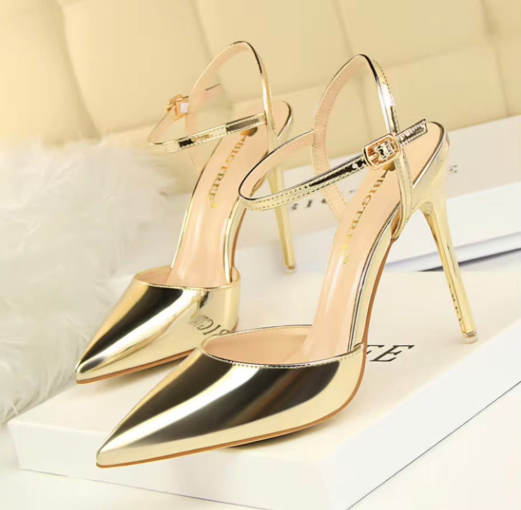 Semplice Sottile Tacco ultra alto Pelle verniciata