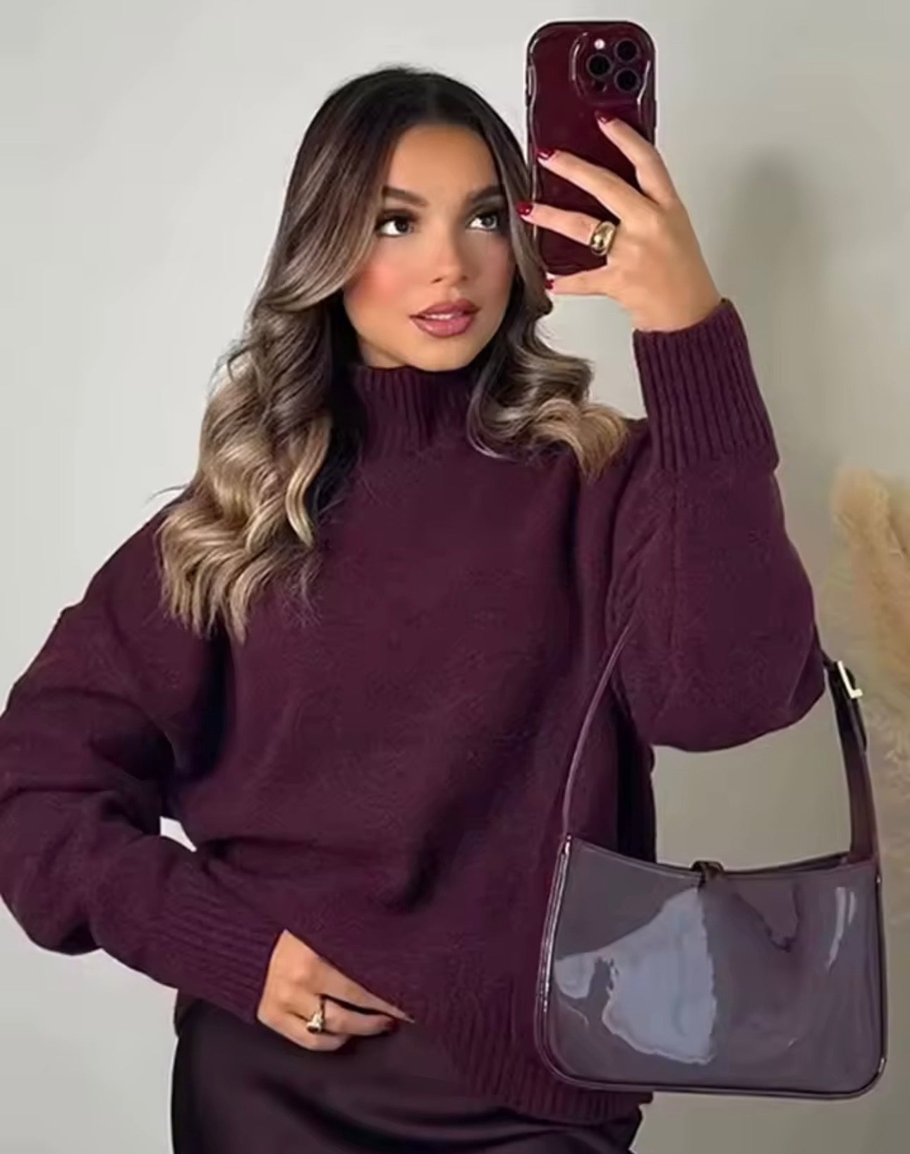 Maglione pullover lavorato a maglia elegante da donna