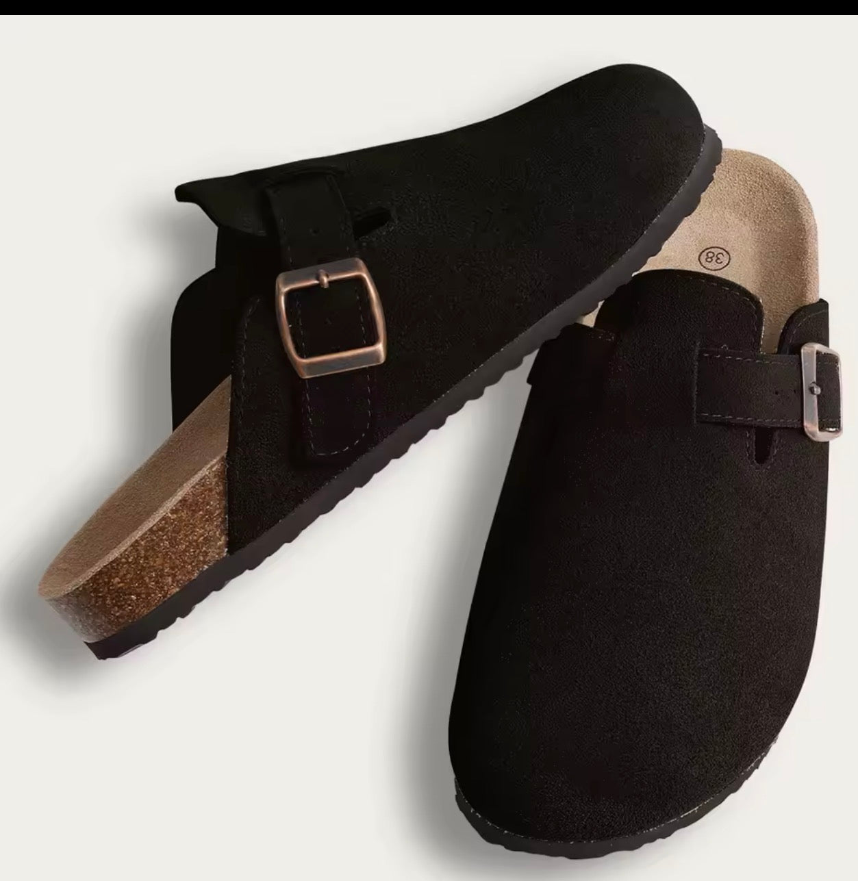 Nuove donne Zoccoli per le donne Moda Ciabatte in pelle scamosciata di sughero