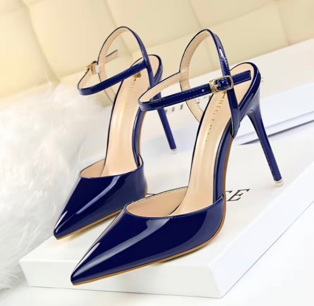 Semplice Sottile Tacco ultra alto Pelle verniciata