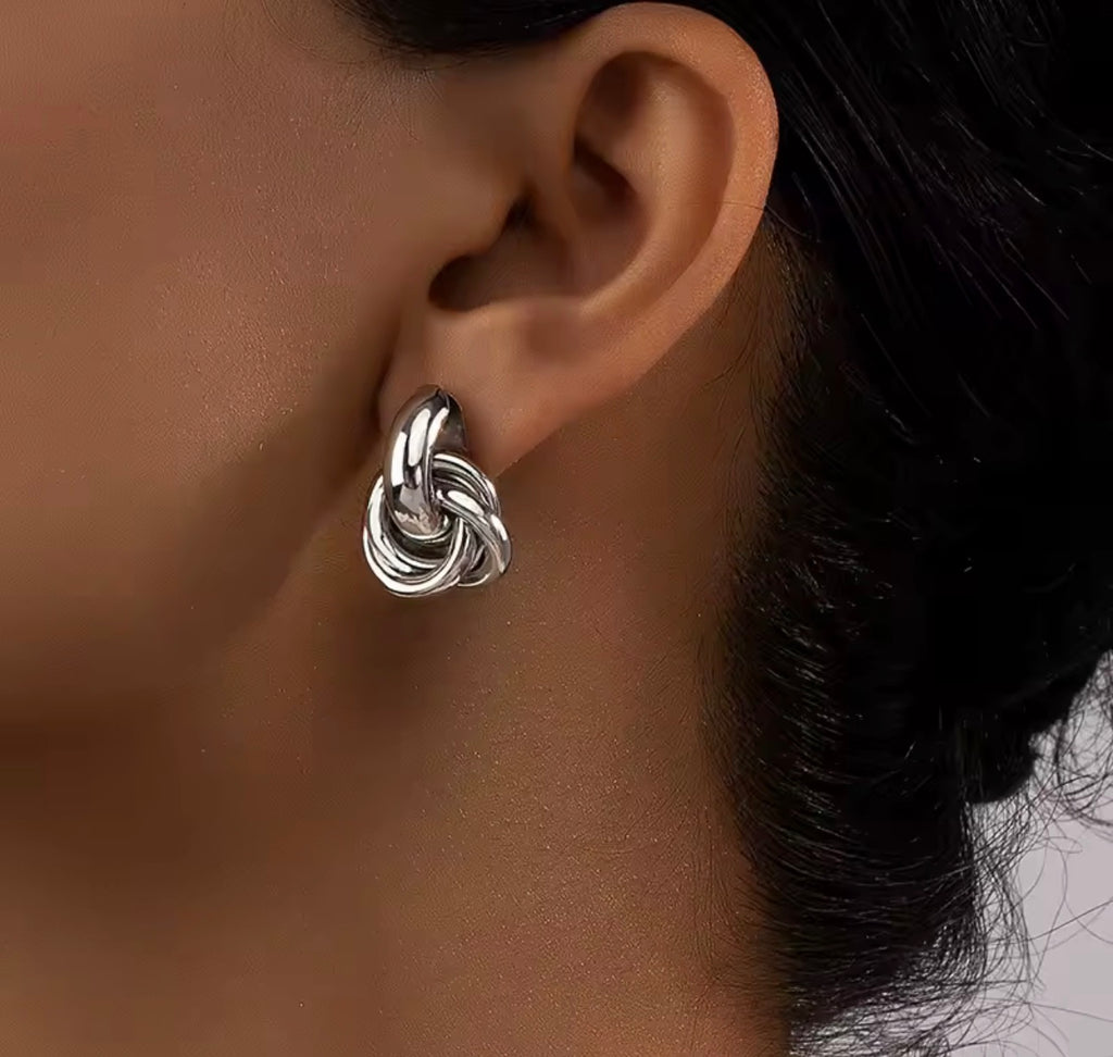 Orecchini a cerchio robusti in acciaio inossidabile per donne