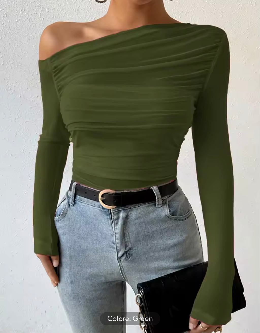 T-shirt a maniche lunghe girocollo versatile stile retrò europeo e americano slim