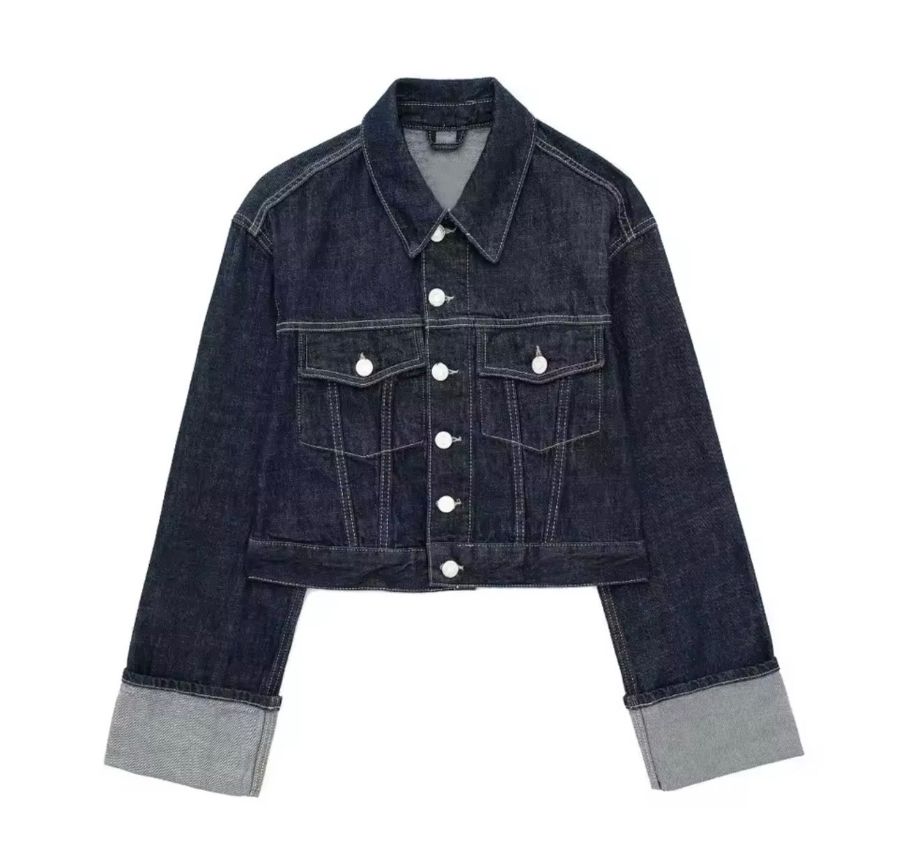 Set di pantaloni da giacca di jeans vintage da donna Cappotto monopetto con risvolto a maniche lunghe