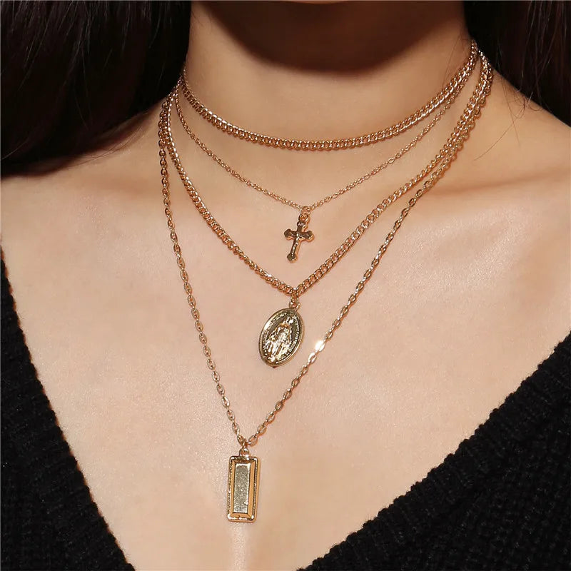 Juya DIY Religious Jewelry Supplies God Mother Saint Virgin Mary Charms for Christian Rosary Talisman Pendant Jewelry Making