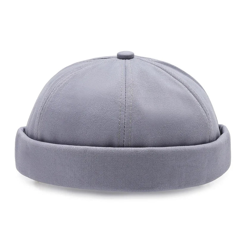 Vintage Dome Hat Melon Unisex Brimless Beanie Cap Solid Color Trend Yuppies Docker Hat Adjustable Winter Hat Bonnet Beanies