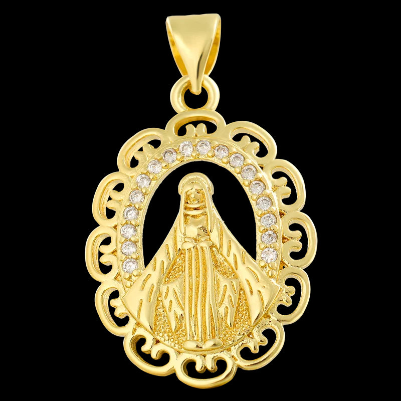 Juya DIY Religious Jewelry Supplies God Mother Saint Virgin Mary Charms for Christian Rosary Talisman Pendant Jewelry Making