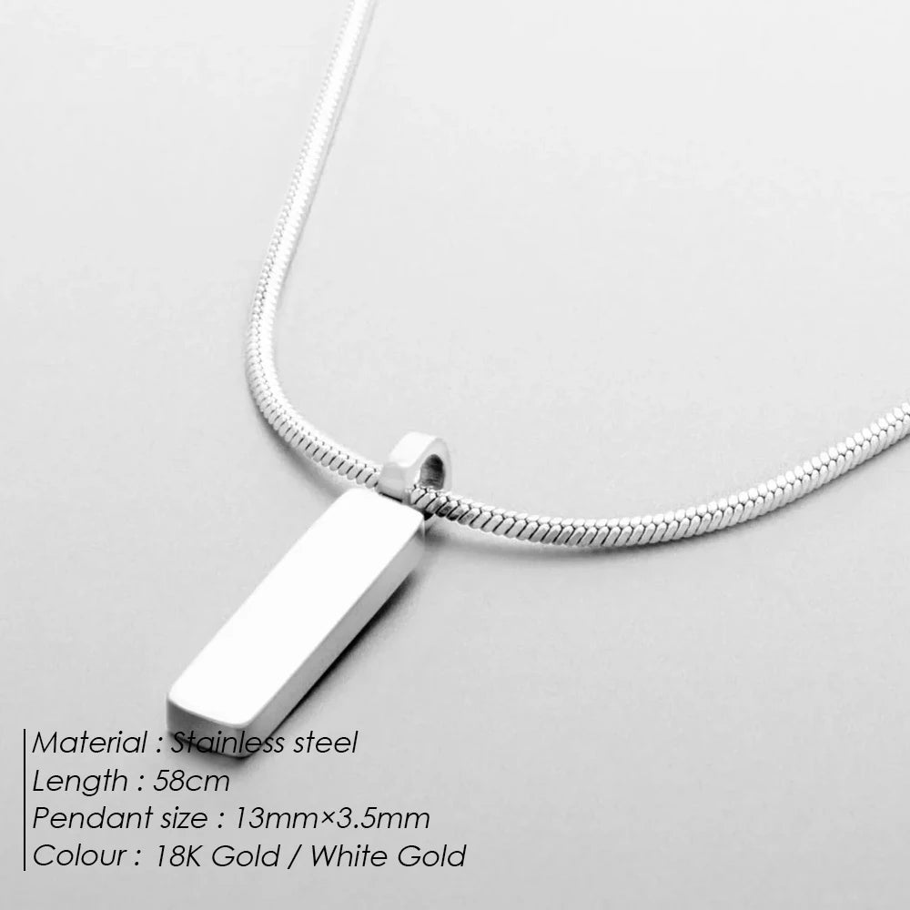 eManco Square Pendant Necklace Simple Fashion New