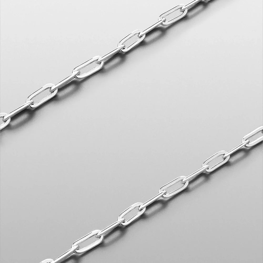 eManco Simple Men's Bracelet 2MM Stainless Steel Paperclip Chain Adjustable Fashion Accessories Birthday Party Gifts Direct