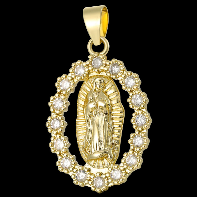 Juya DIY Religious Jewelry Supplies God Mother Saint Virgin Mary Charms for Christian Rosary Talisman Pendant Jewelry Making
