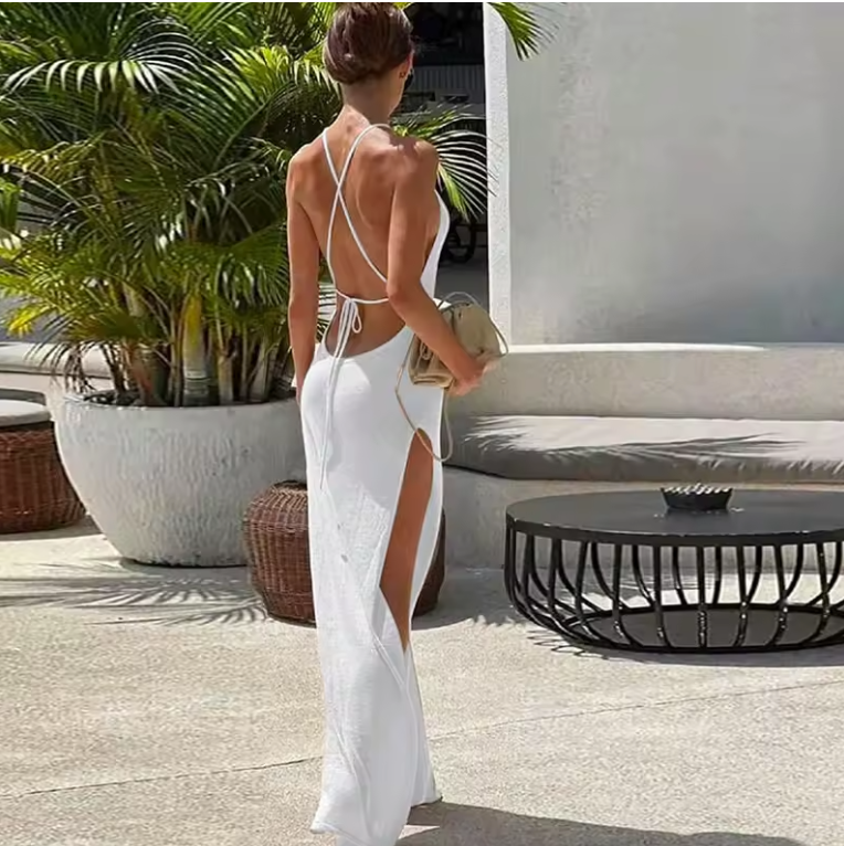 Copricostume a maglia da spiaggia