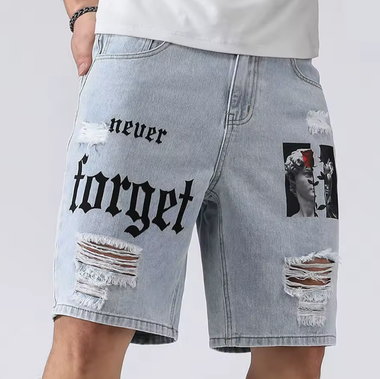 Pantaloncini di jeans elasticizzati