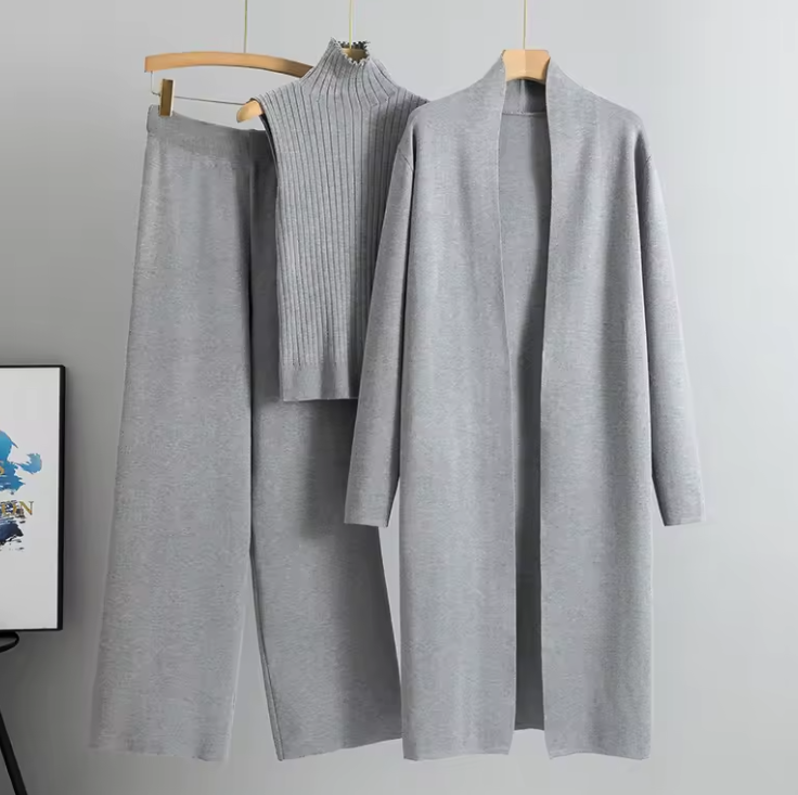 Tute cardigan da donna in 3 pezzi