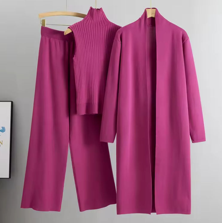 Tute cardigan da donna in 3 pezzi