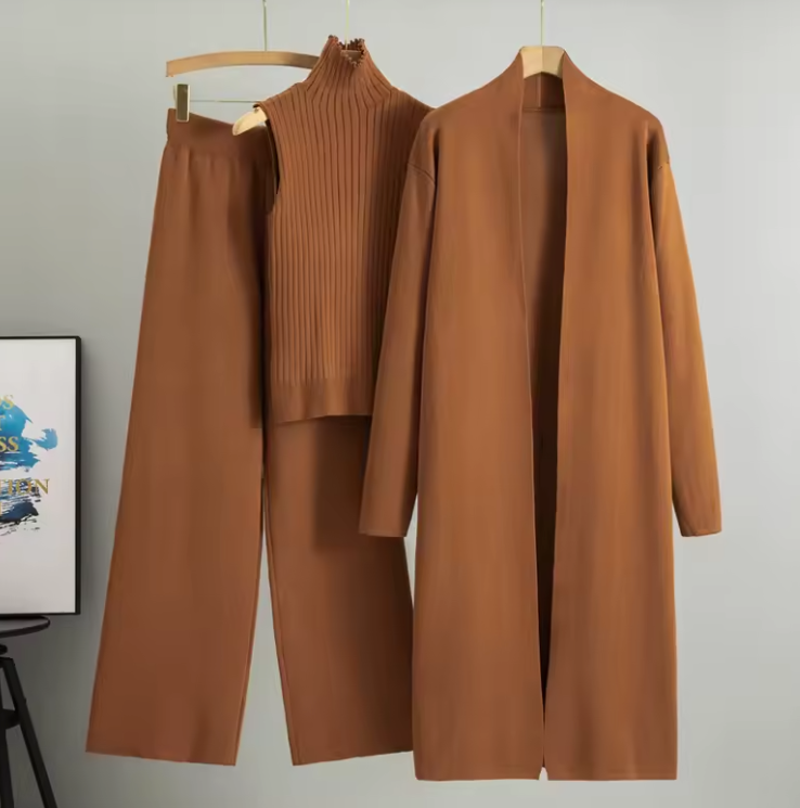Tute cardigan da donna in 3 pezzi
