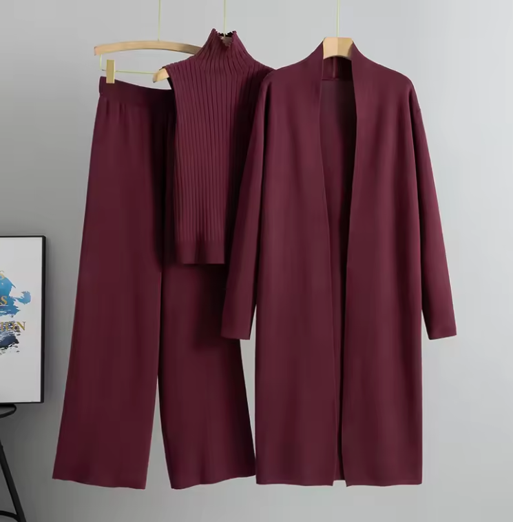Tute cardigan da donna in 3 pezzi