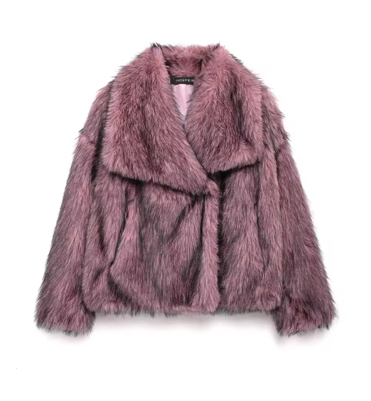 Cappotto elegante da donna in pelliccia