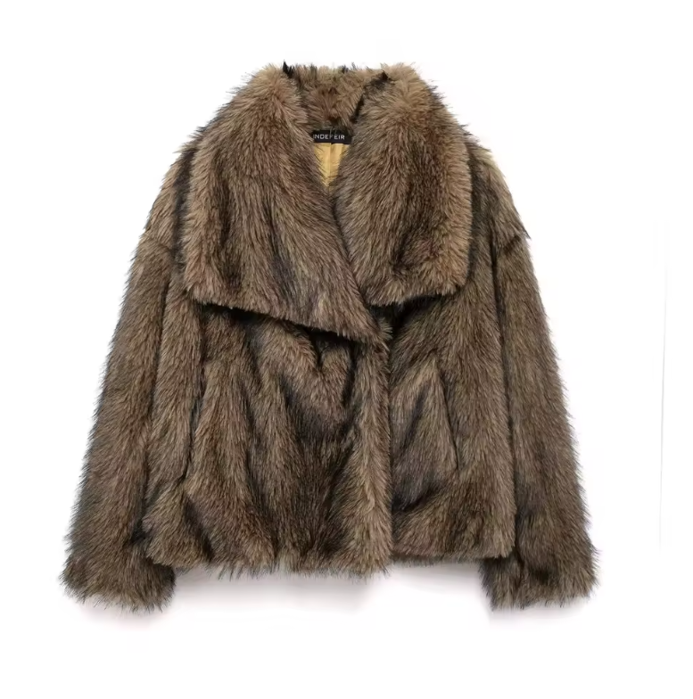 Cappotto elegante da donna in pelliccia