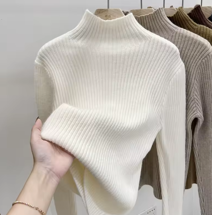 Maglione dolcevita lavorato a maglia caldo