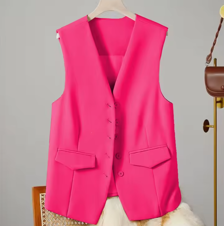 Gilet da donna Giacca senza maniche con scollo a V