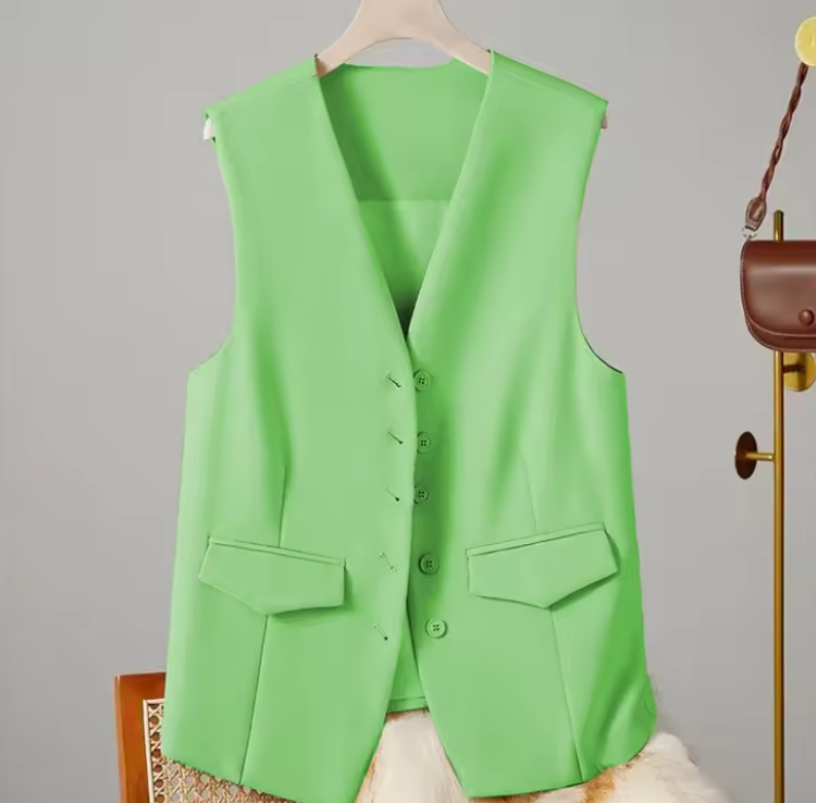 Gilet da donna Giacca senza maniche con scollo a V