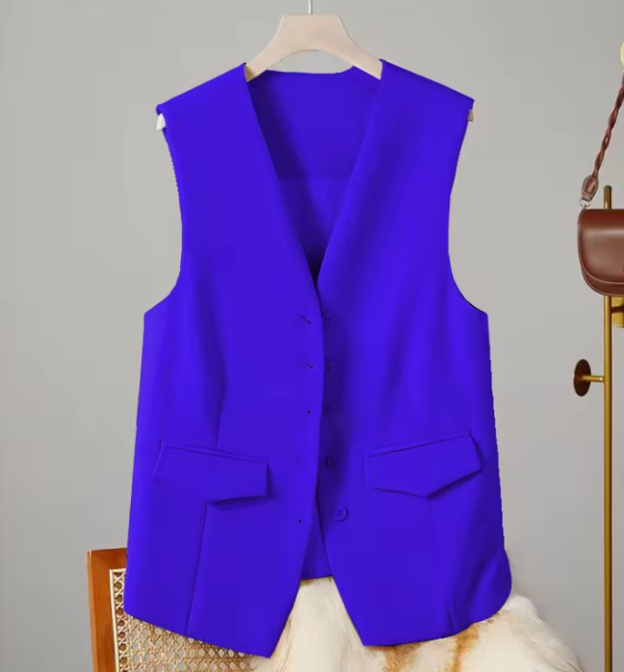 Gilet da donna Giacca senza maniche con scollo a V