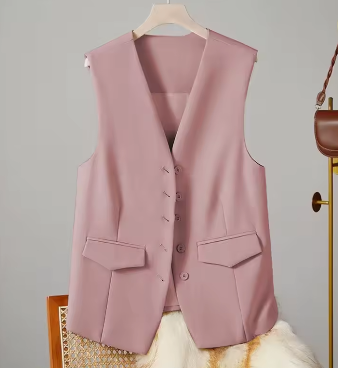 Gilet da donna Giacca senza maniche con scollo a V