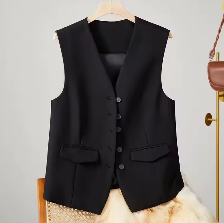 Gilet da donna Giacca senza maniche con scollo a V