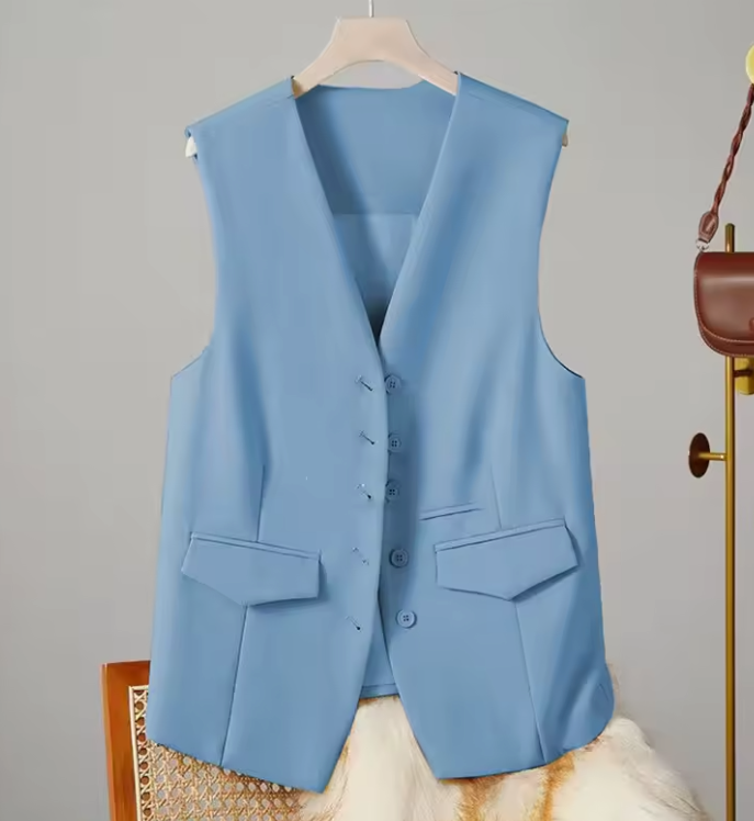 Gilet da donna Giacca senza maniche con scollo a V