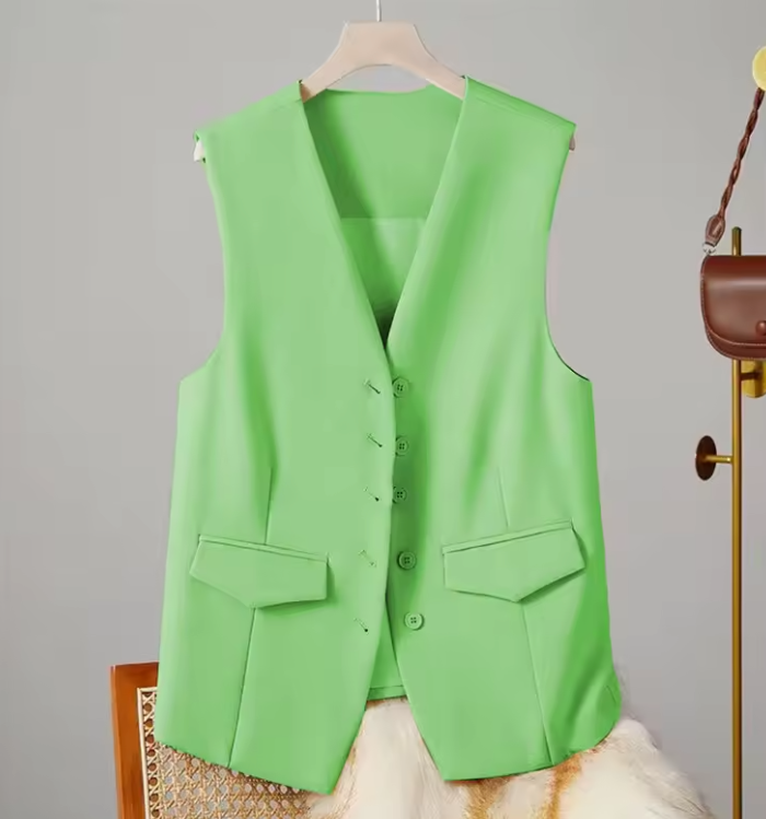 Gilet da donna Giacca senza maniche con scollo a V