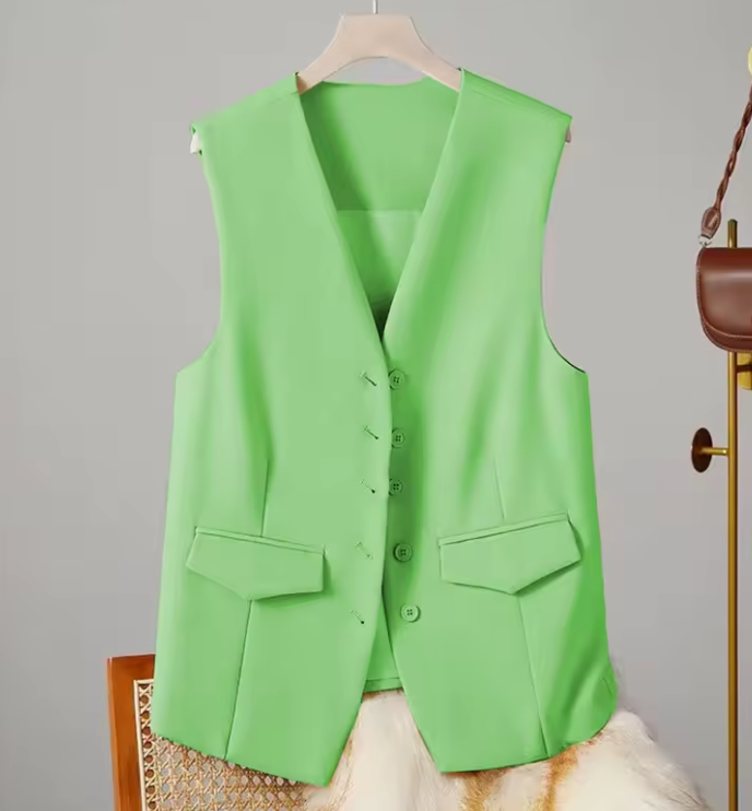 Gilet da donna Giacca senza maniche con scollo a V