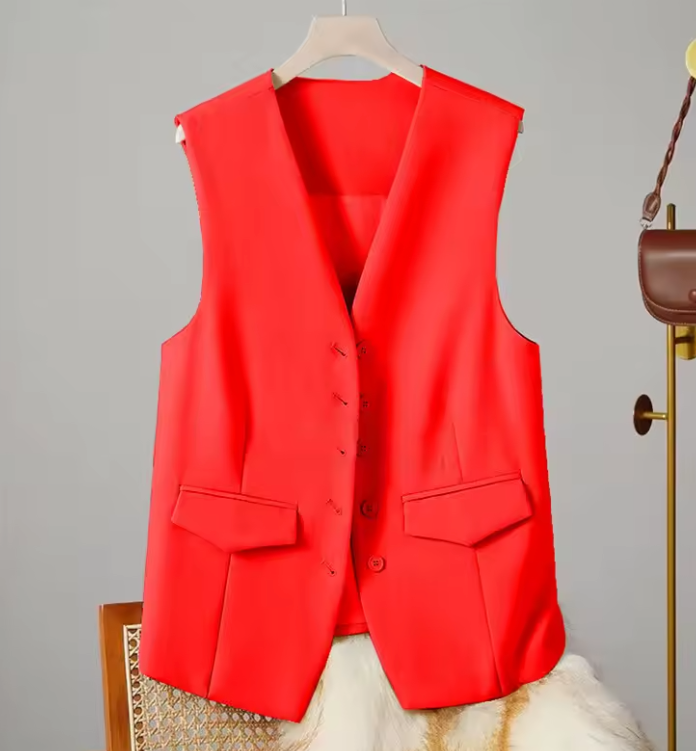 Gilet da donna Giacca senza maniche con scollo a V