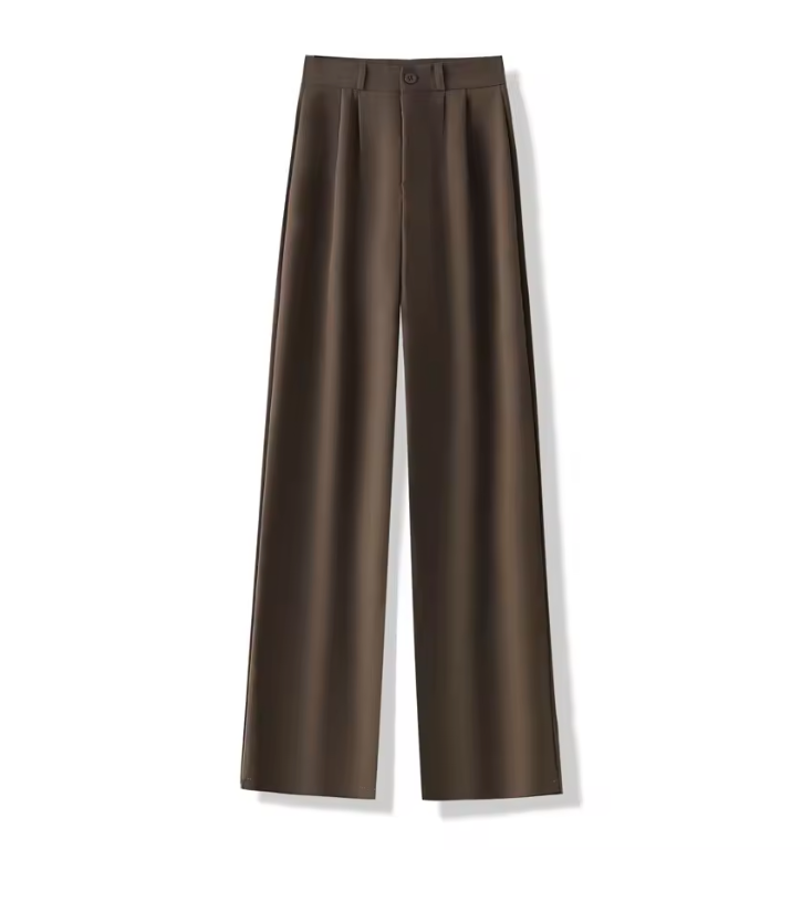 nuovi pantaloni da abito da donna a vita alta pantaloni dritti da ufficio da donna