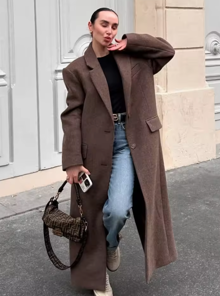 Cappotto lungo in lana