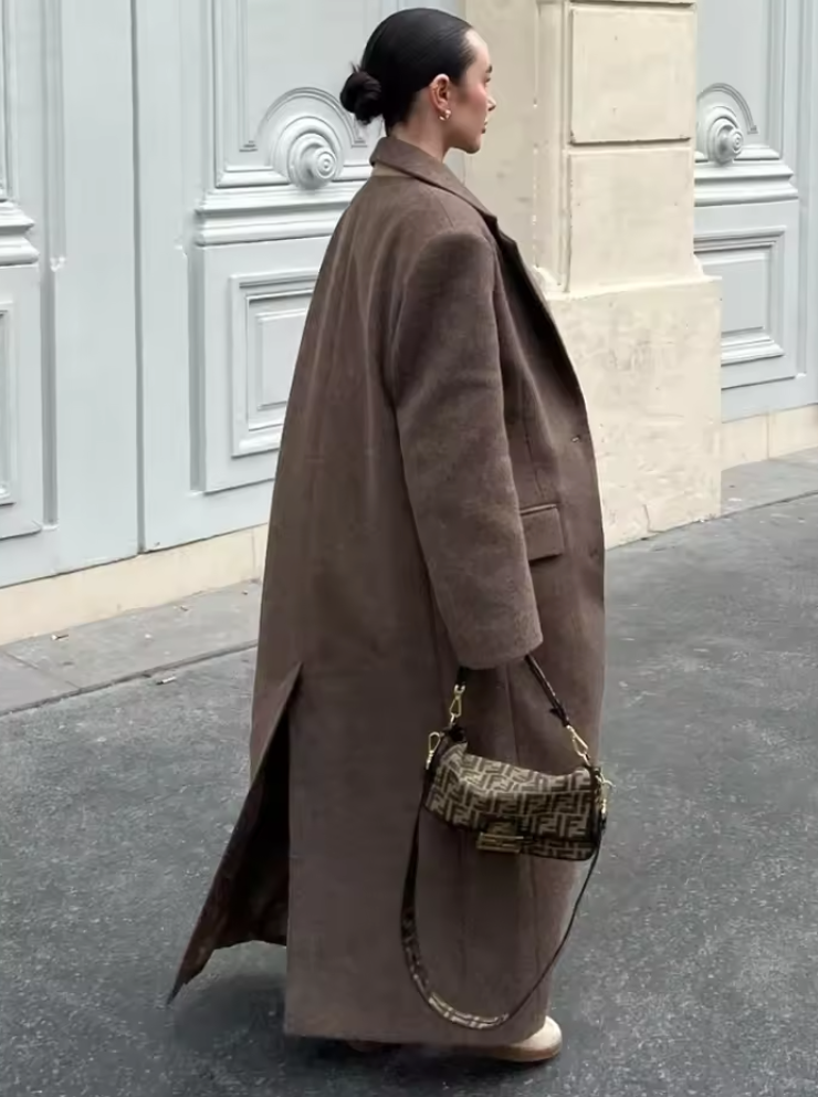 Cappotto lungo in lana