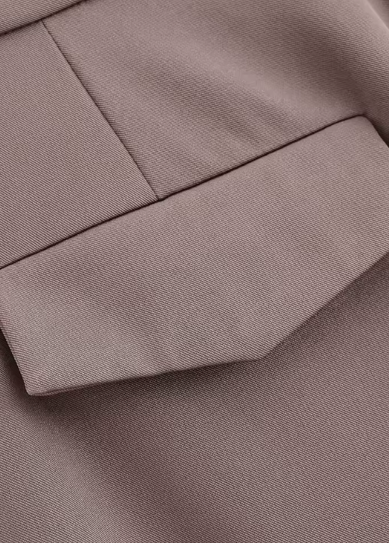 Pantaloni doppi pieghe a vita alta