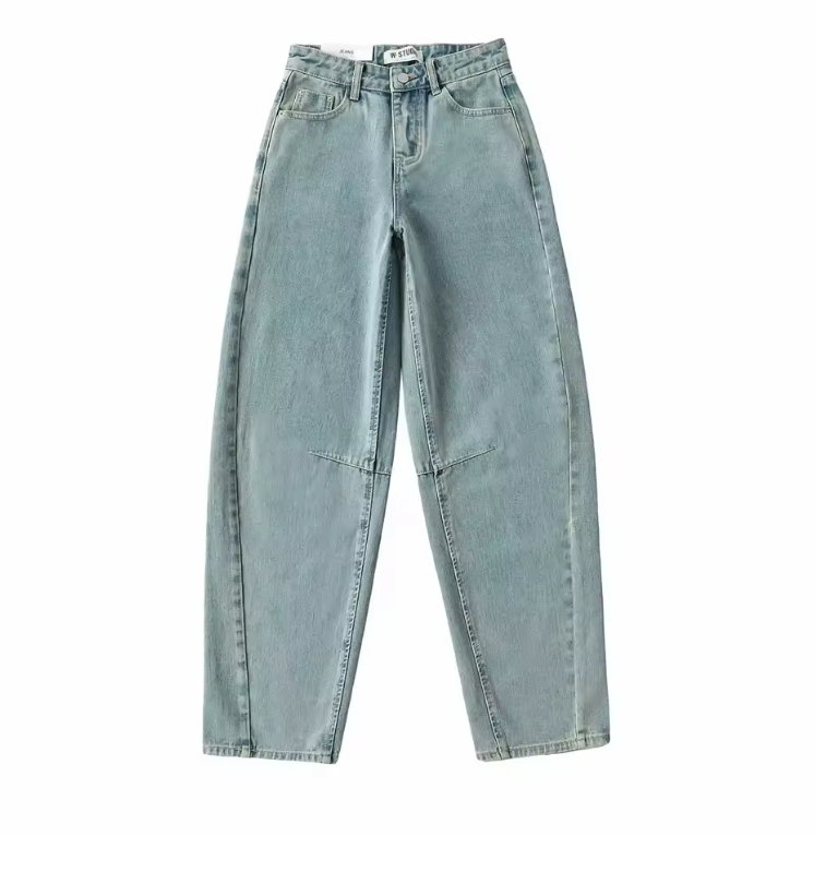Jeans a gamba dritta a vita alta Pantaloni