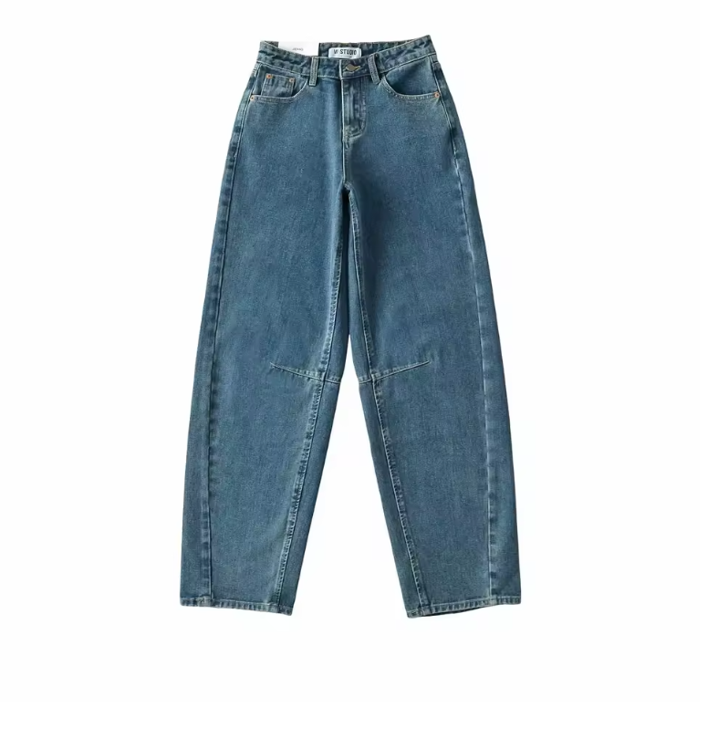 Jeans a gamba dritta a vita alta Pantaloni