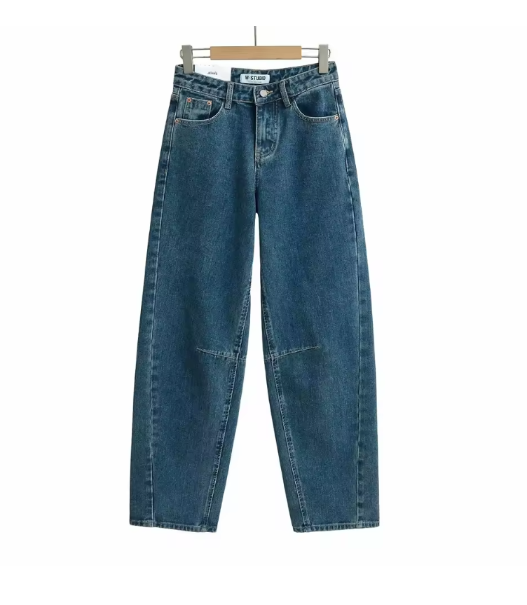 Jeans a gamba dritta a vita alta Pantaloni