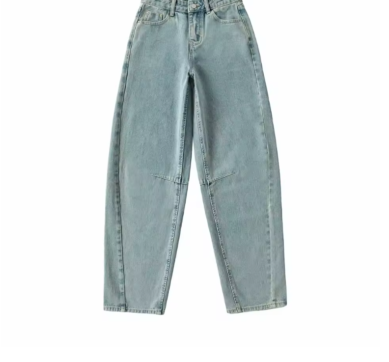 Jeans a gamba dritta a vita alta Pantaloni