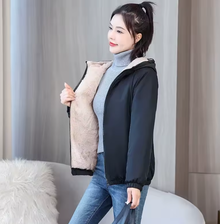 Cappotto imbottito in velluto