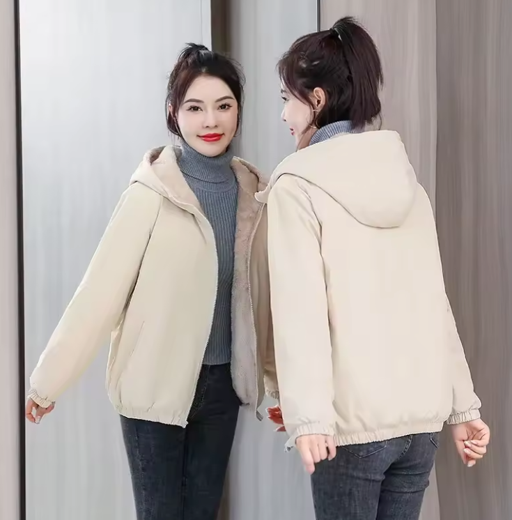 Cappotto imbottito in velluto