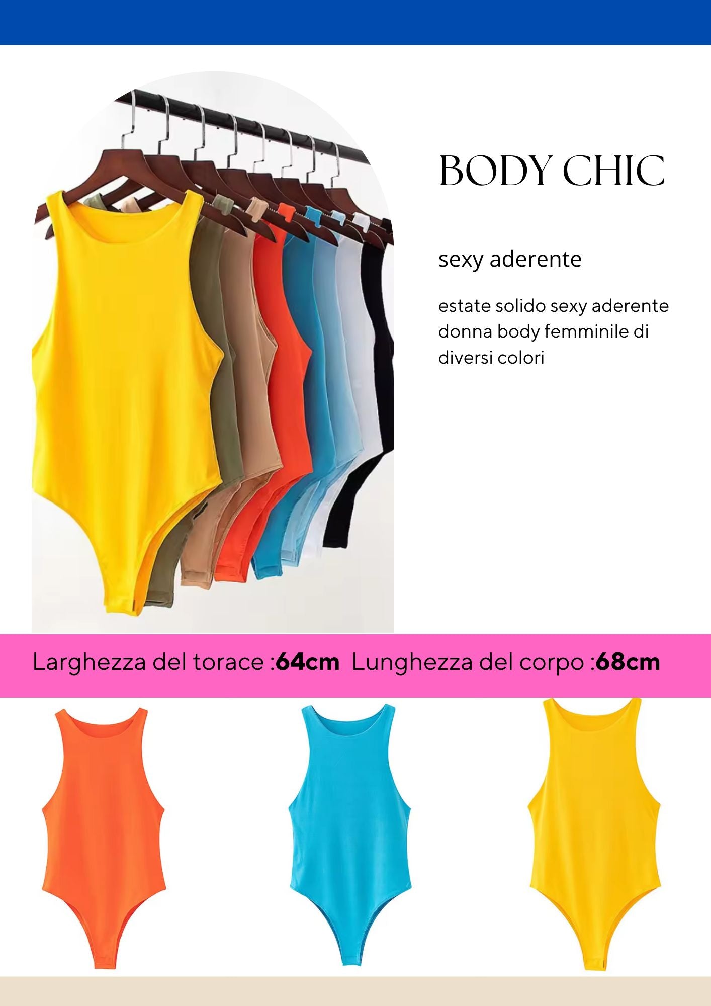 Body aderente donna